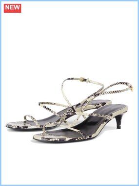 Women's Kitten Heel Strappy Sandals Open Toe Slingback Buckle Summer Shoes